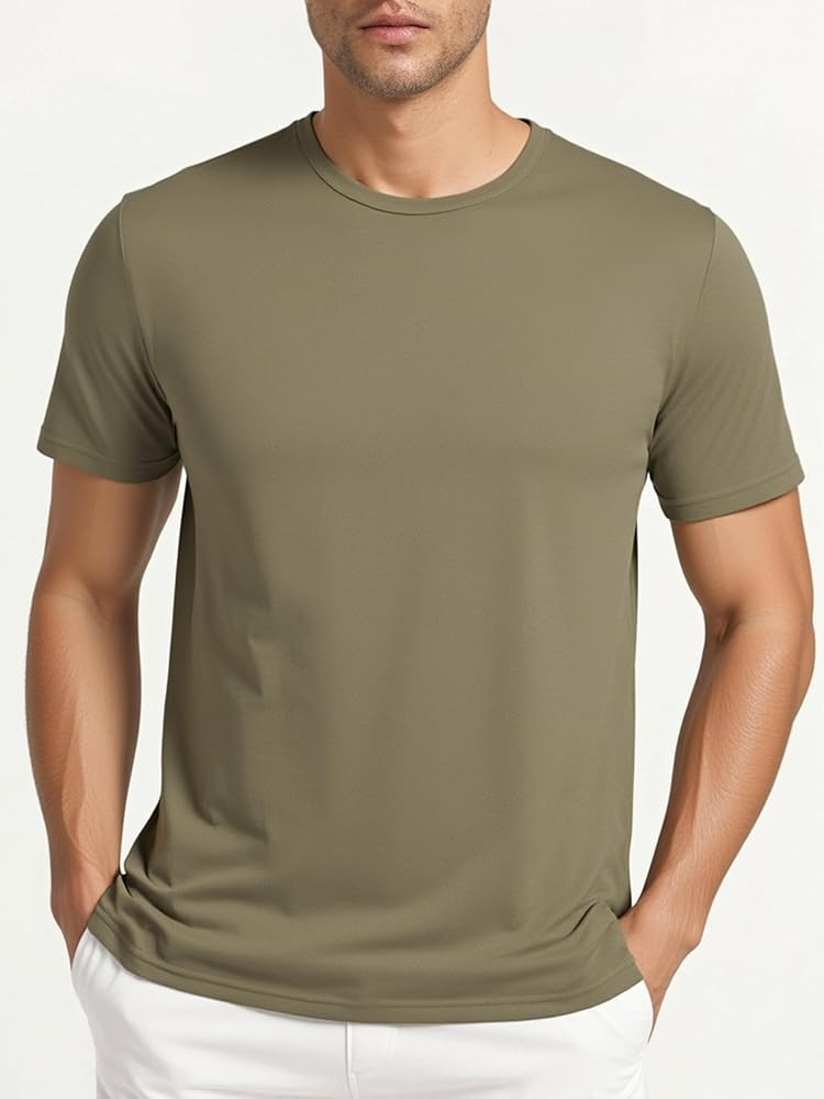 Men's T-Shirt Sporty Quick-Drying Crewneck Light and Comfortable Summer Sports Top | Amazon (US)