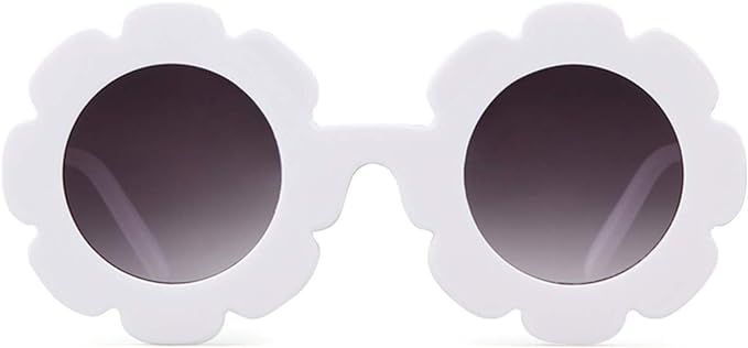 ADEWU Sunglasses for Kids Round Flower Cute Glasses UV 400 Protection Children Girl Boy Gifts    ... | Amazon (US)