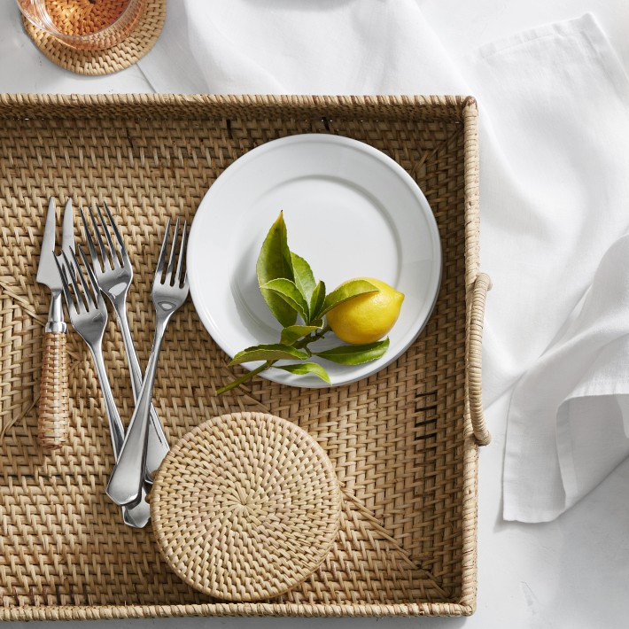 Light Woven Small Rectangular Tray | Williams-Sonoma