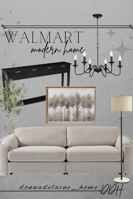 Affordable home at Walmart! 
This 92” sofa is under $400. Console is under $300. 
Styled living room, modern home inspiration 

#LTKHome