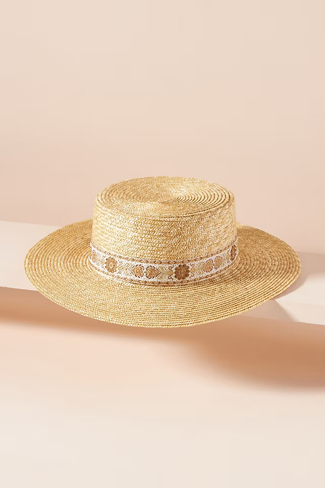 Spencer Trimmed Boater | Anthropologie (US)