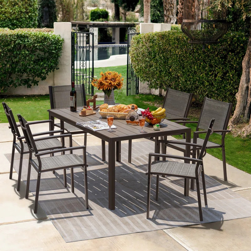 Theanna Rectangular 6 - Person 59.06'' Long Dining Set | Wayfair North America