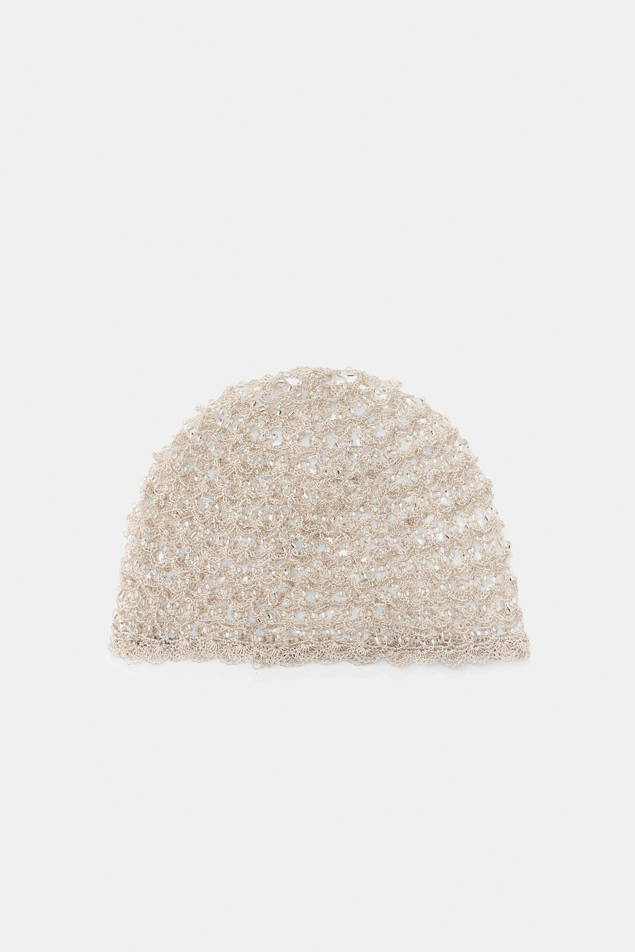 CROCHET BEADED SKULLCAP | Zara Canada