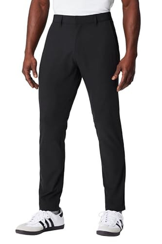 Fabletics Men's The Only Pant, External Pocket, Water-Repellent, Zip Pockets, Lightweight, 35 in/Tall 34 in | 34, Black | Amazon (US)