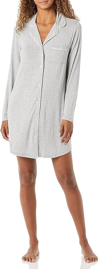 Amazon Essentials Women's Piped Nightshirt (Available in Plus Size) | Amazon (US)