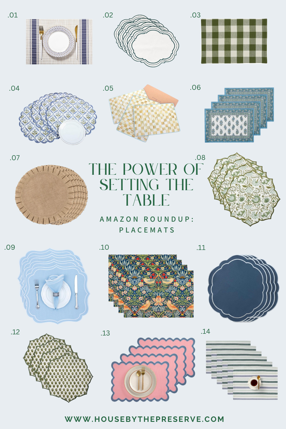 The Power of Setting the Table - an Amazon Roundup: Placemats - making the everyday just a little bit special :) 

 #LTKHome #LTKFamily
