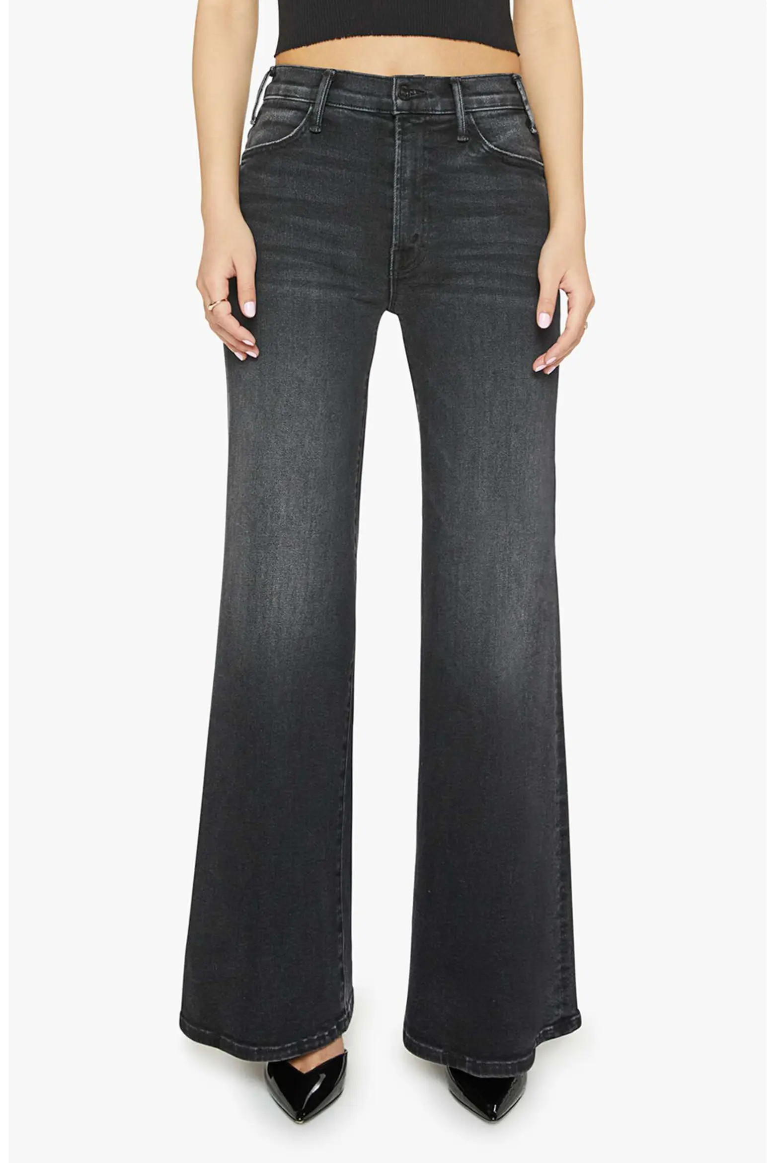 MOTHER Lil Hustler Roller Sneak Flare Jeans (Women) | Nordstrom | Nordstrom