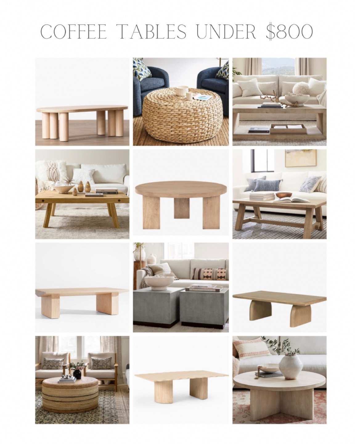 Coffee Tables Under $800

#LTKhome
