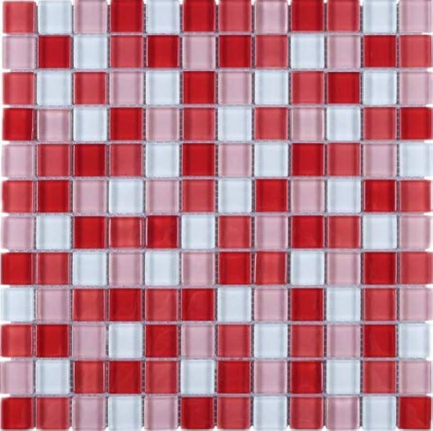 Square Multi Shade Glass Mosaic Tile for Kitchen Backsplashes, Bathroom Walls, Spa, Pool (10 Shee... | Amazon (US)