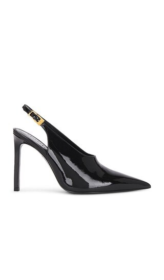 Celia Leather Slingback in Black | Revolve Clothing (Global)