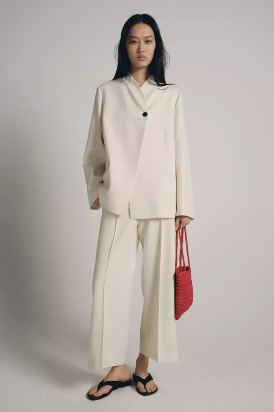PANTALON COURT NERVURE ZW COLLECTION | Zara US