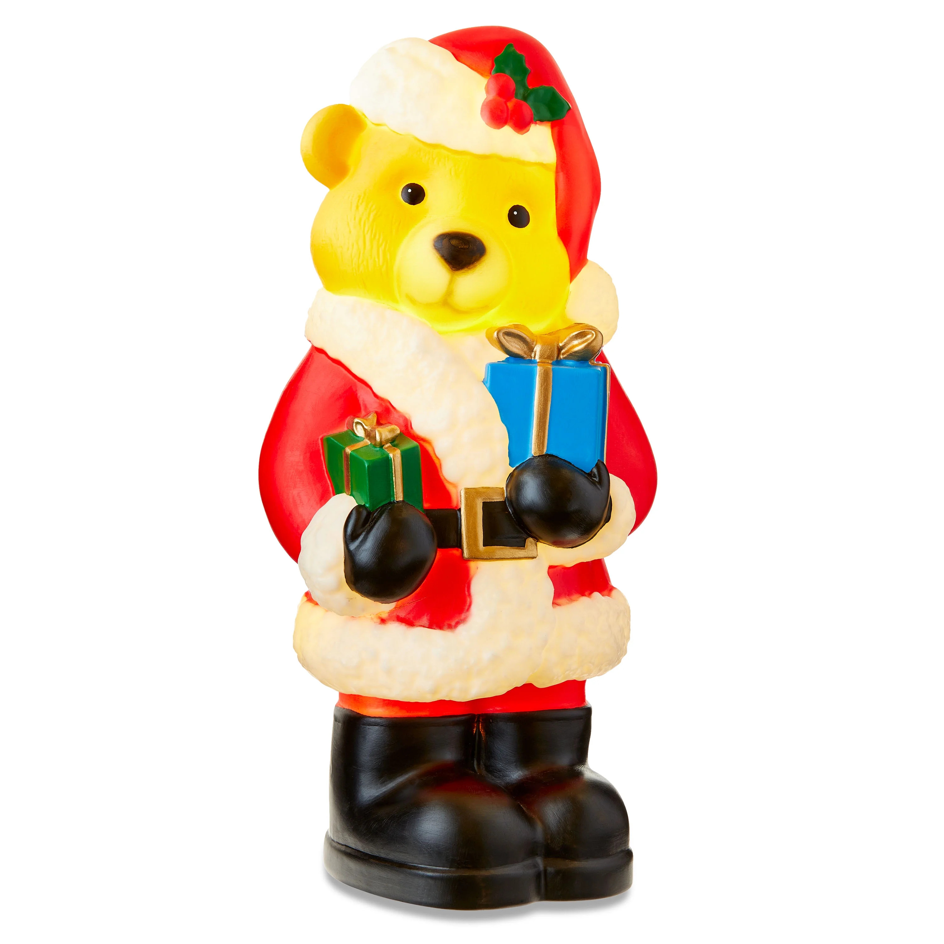 Light-up Christmas Tabletop Santa Bear Blow Mold, 11 in, by Holiday Time | Walmart (US)