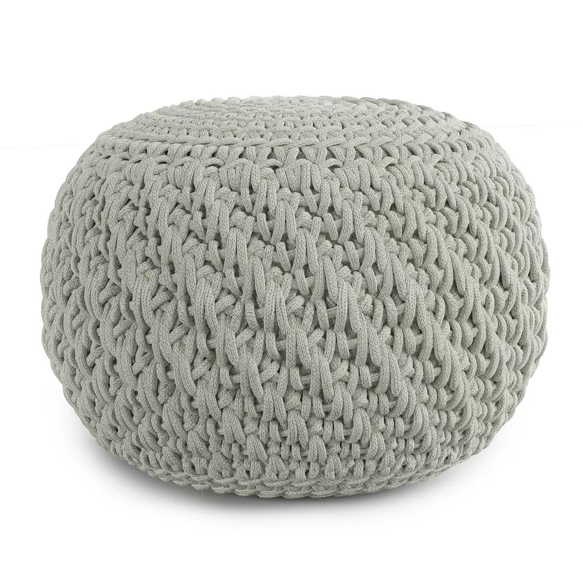 Simpli Home Nisi Round Knitted Indoor / Outdoor Pouf | Kohl's