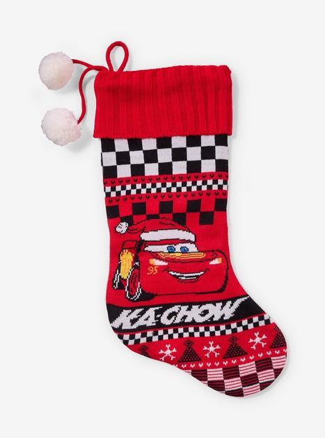 Disney Pixar Cars Lightning McQueen Holiday Knit Stocking — BoxLunch Exclusive | BoxLunch
