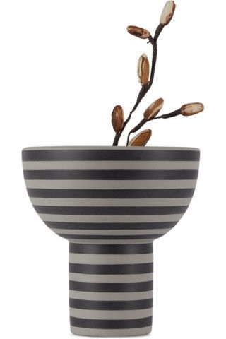 Black & Grey Varia Vase | SSENSE