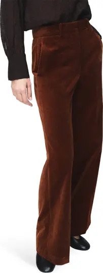 MANGO Velvet Straight Leg Pants | Nordstrom | Nordstrom