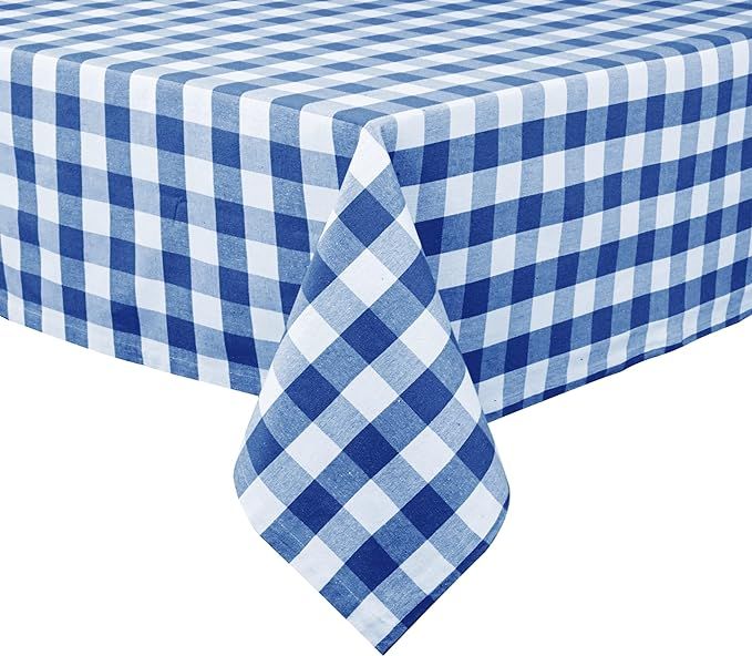 UniQloth Rectangle Tablecloth Buffalo Check Heavy Duty Fabric 100% Cotton - Washable Dining Table... | Amazon (US)