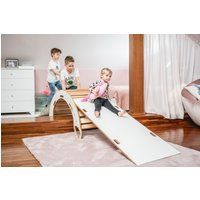 Montessori Wooden Rocker With Reversible Ramp/Slide, Rocking Toy, Board, Climbing Rocking Gift, Mult | Etsy (US)