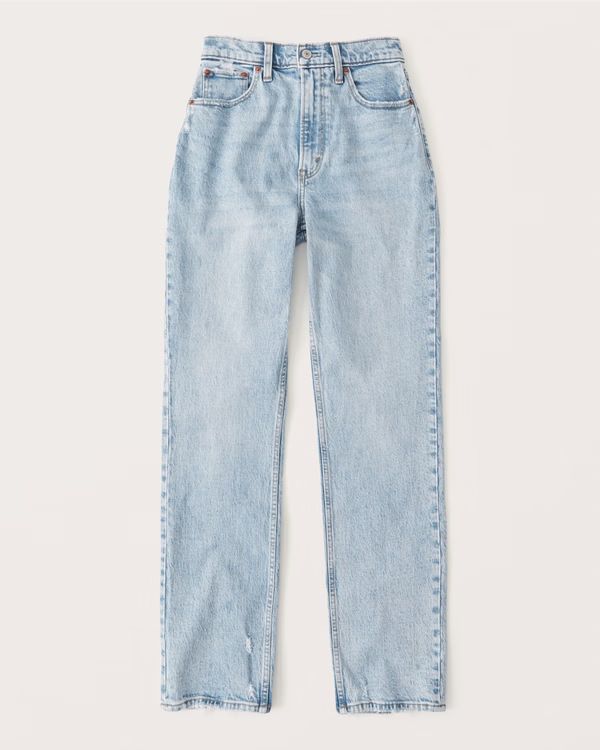 Women's Curve Love Ultra High Rise 90s Straight Jean | Women's | Abercrombie.com | Abercrombie & Fitch (US)