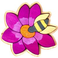 Wooden Flower Puzzle, Chunky Blocks Nature Building Blocks, Bee Gift For Lover, Sensory Play Toy Montessori Puzzle | Etsy (US)