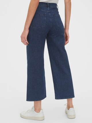 High Rise Wide-Leg Crop Jeans | Gap (US)