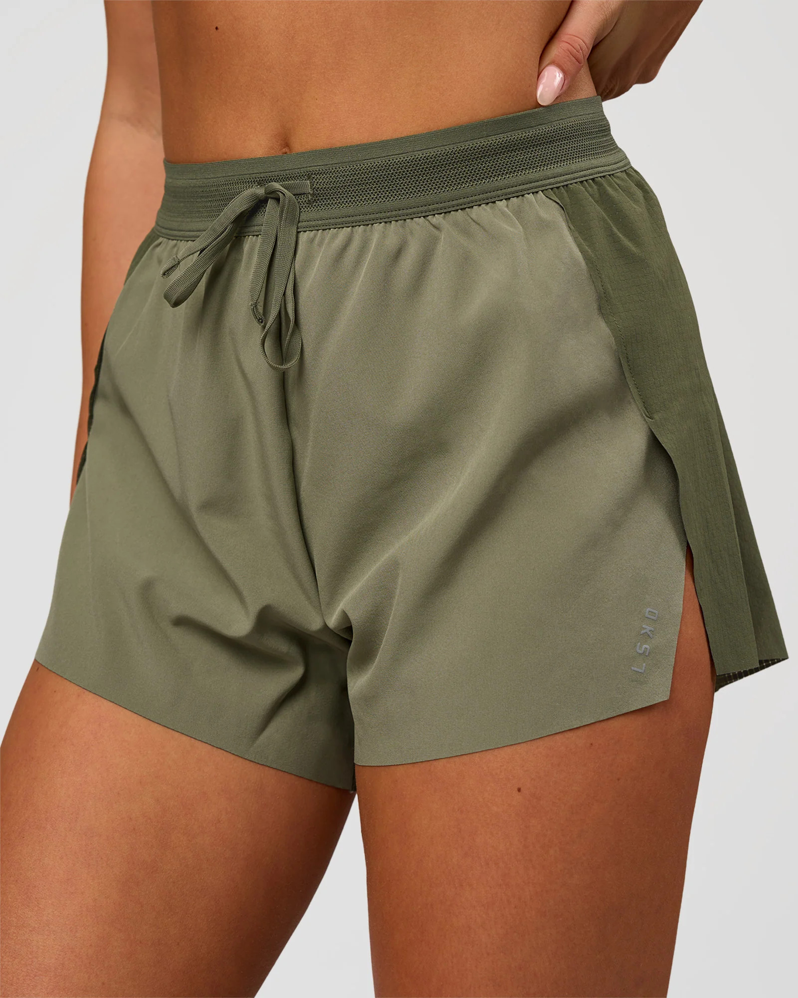 Accelerate 3" High-Rise Running Short - Pure Olive-Fog | LSKD | LSKD