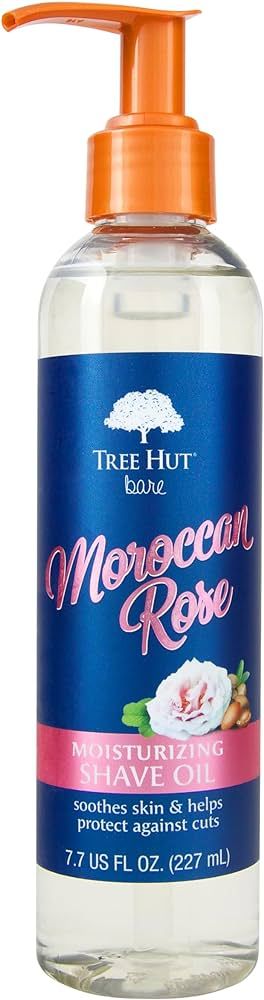 Tree Hut Bare Moroccan Rose Moisturizing Shave Oil, 7.7 fl oz, Gel-to-Oil Formula, Ultra Hydratin... | Amazon (US)