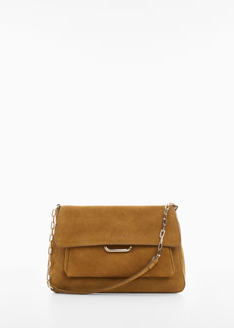 Flap leather bag -  Women | Mango USA | MANGO (US)