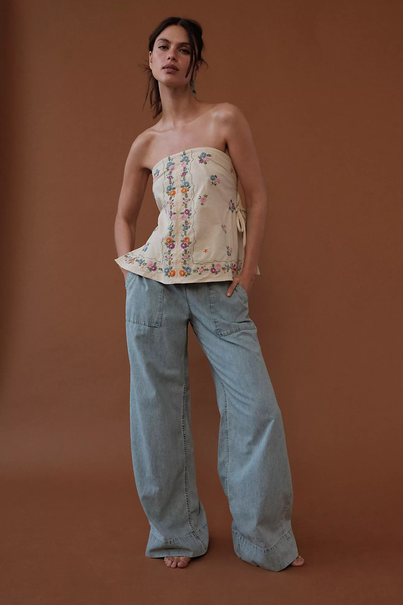 We The Free Breezy Denim Pull-On Jeans | Free People (Global - UK&FR Excluded)