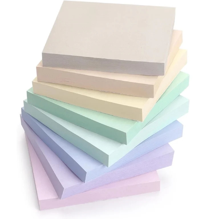 Yhmxh Sticky Notes 3x3 inch, Self-Stick Pads Light Colors Sticky Note, Pastel Colors Self-Stick P... | Walmart (US)