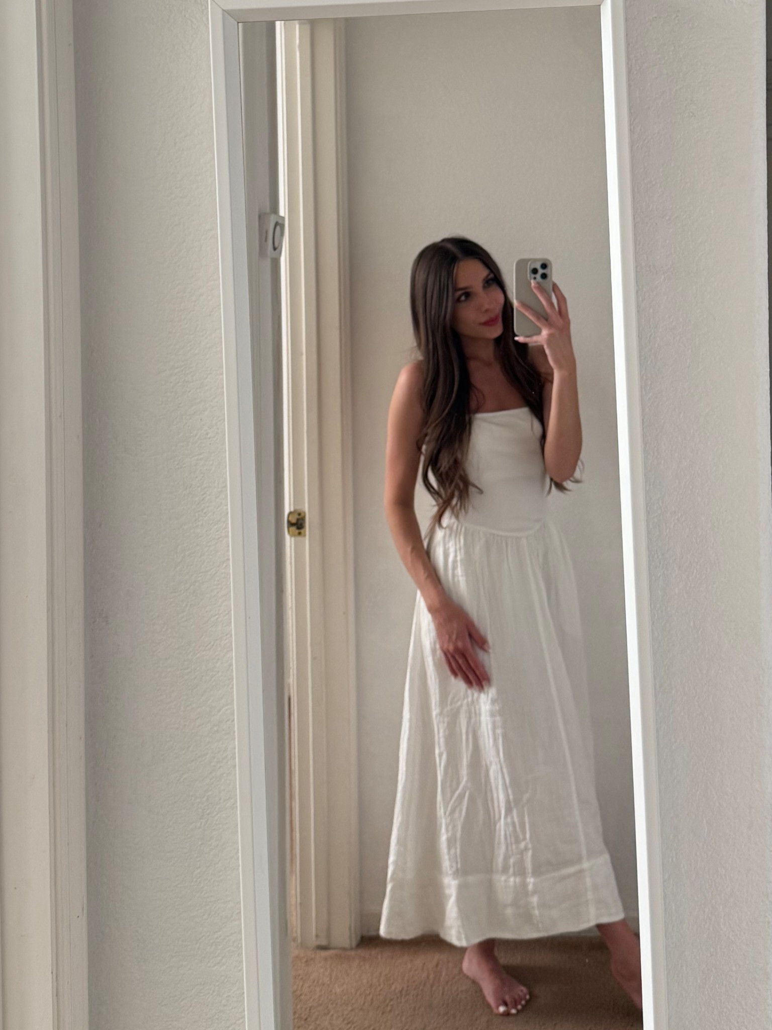 beautiful white midi dress 

#LTKStyleTip #LTKBeauty #LTKSaleAlert