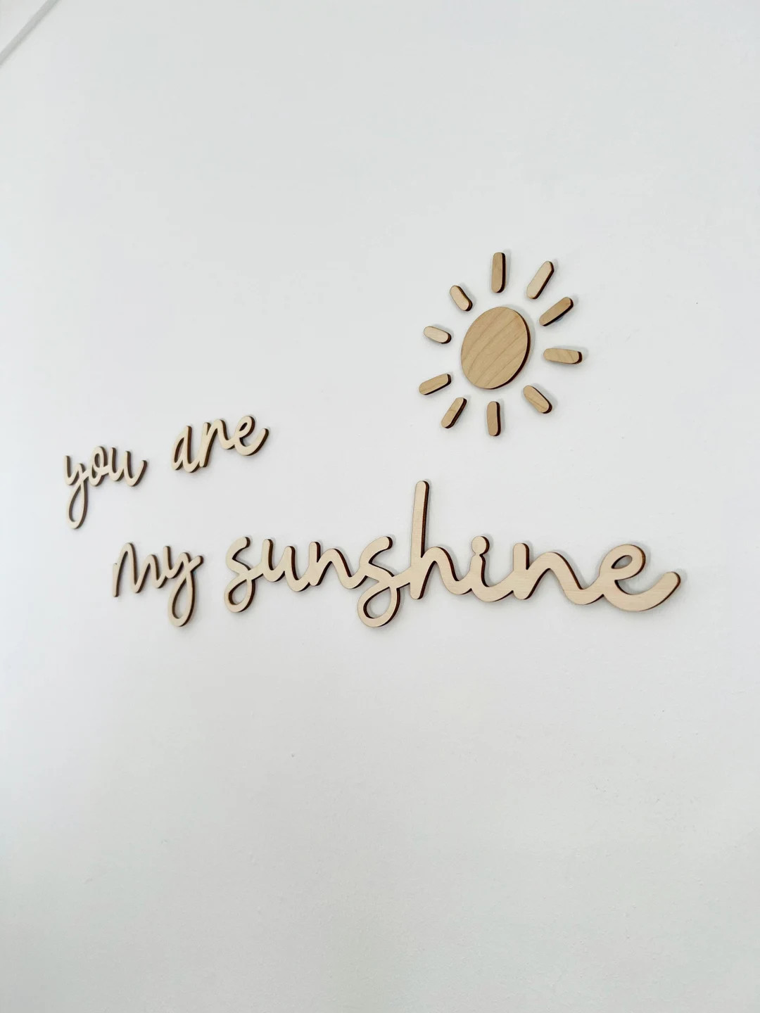 You Are My Sunshine Quote Boho Scandi Nursery Decor Wall Wooden Phrase - Etsy UK | Etsy (UK)