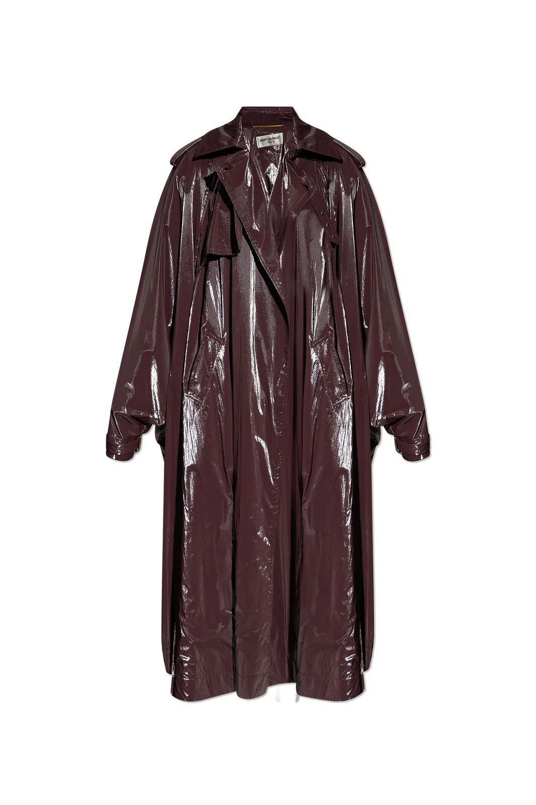 Saint Laurent Long-Sleeved Trench Cape | Cettire Global