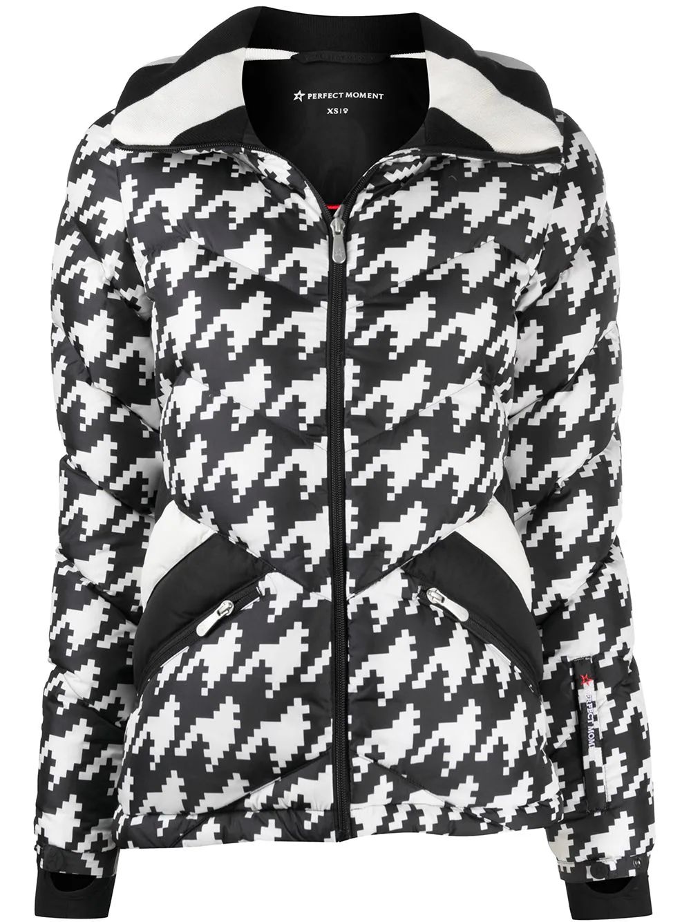 Perfect Moment Padded Chevron Jacket With Houndstooth Print - Farfetch | Farfetch Global