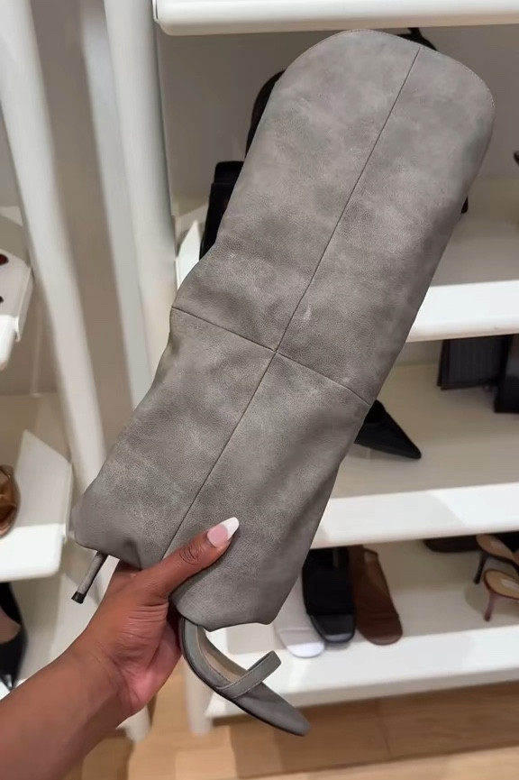 They are called. “Ravine Grey
Distressed Boots.” Are we feeling these boots from Steve Madden. They are only available in Store. I would recommend going a half size up.  They are super comfortable  

#LTKSeasonal #LTKGiftGuide #LTKShoeCrush