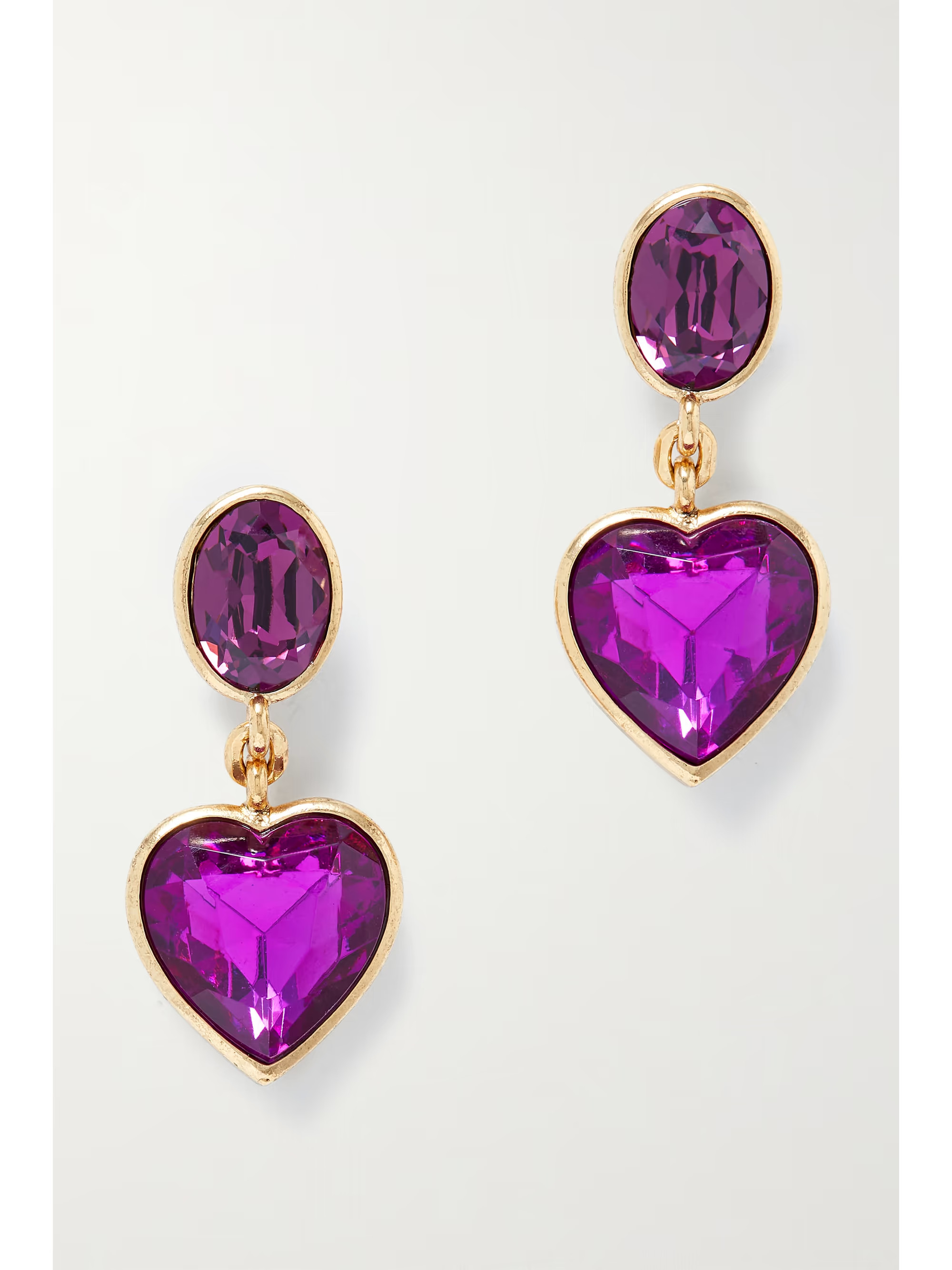 Gold-tone crystal earrings | NET-A-PORTER (US)