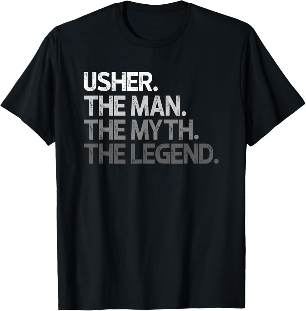 Usher Gift The Man Myth Legend T-Shirt | Amazon (US)