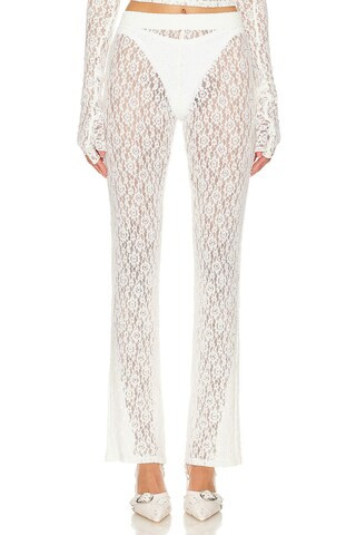 EB Denim Split Hem Legging in Off White | Revolve Clothing (Global)
