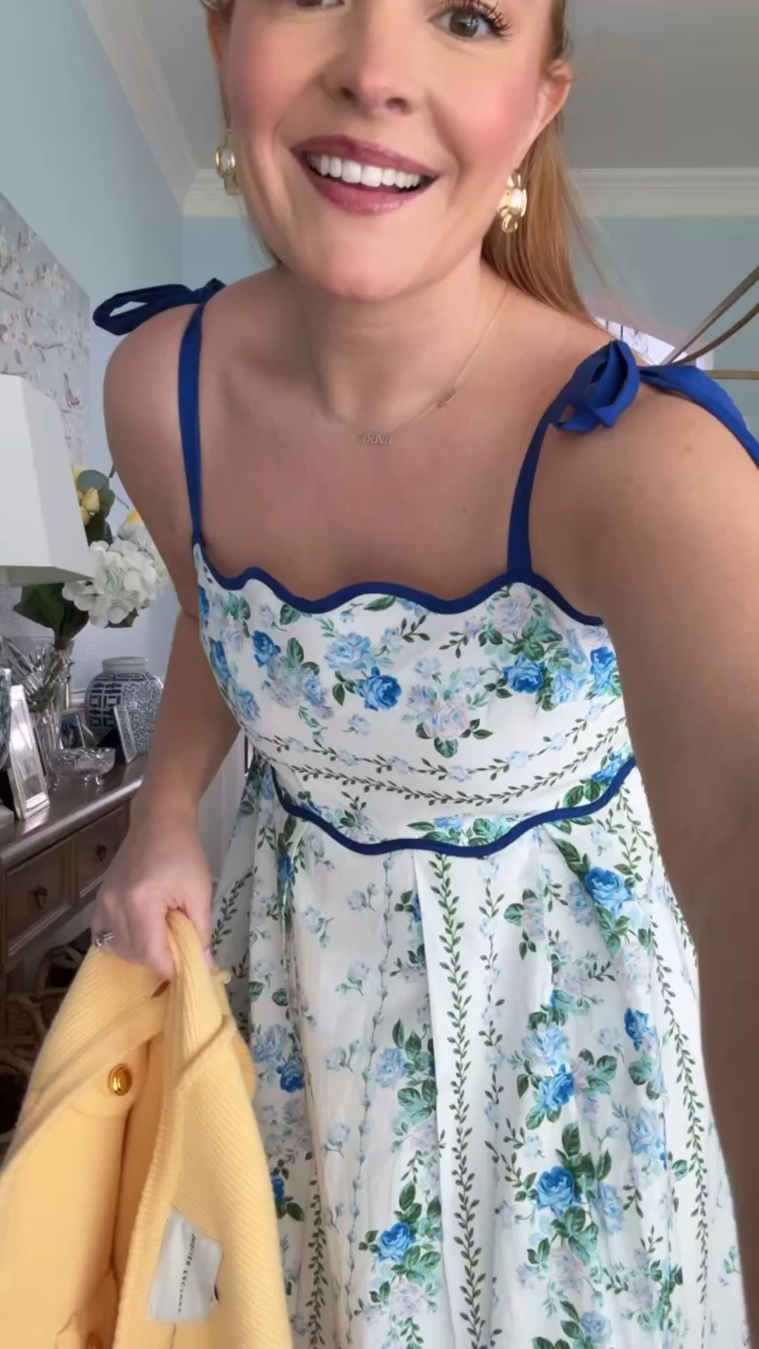 Sunday best! Love this scalloped edge dress😍 I got a size small and then paired a yellow lady jacket over the top💛

#LTKgrwm #LTKootd #LTKmomlife