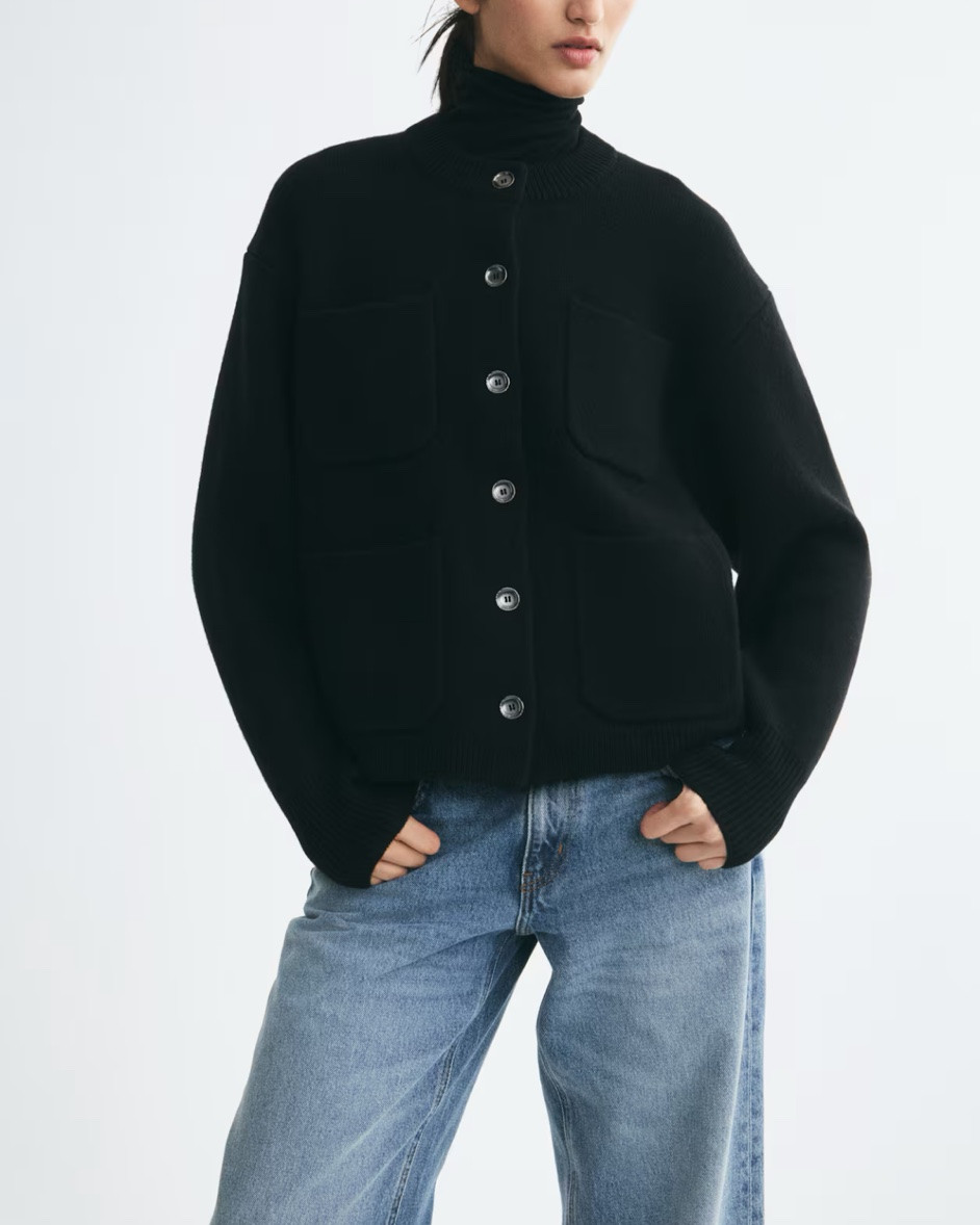 Black wool blend cardigan

#LTKSeasonal