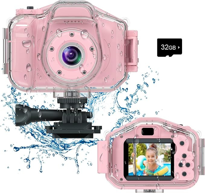 Agoigo Kids Waterproof Camera - Children Underwater HD Video Digital Camcorder, Portable Travel T... | Amazon (US)