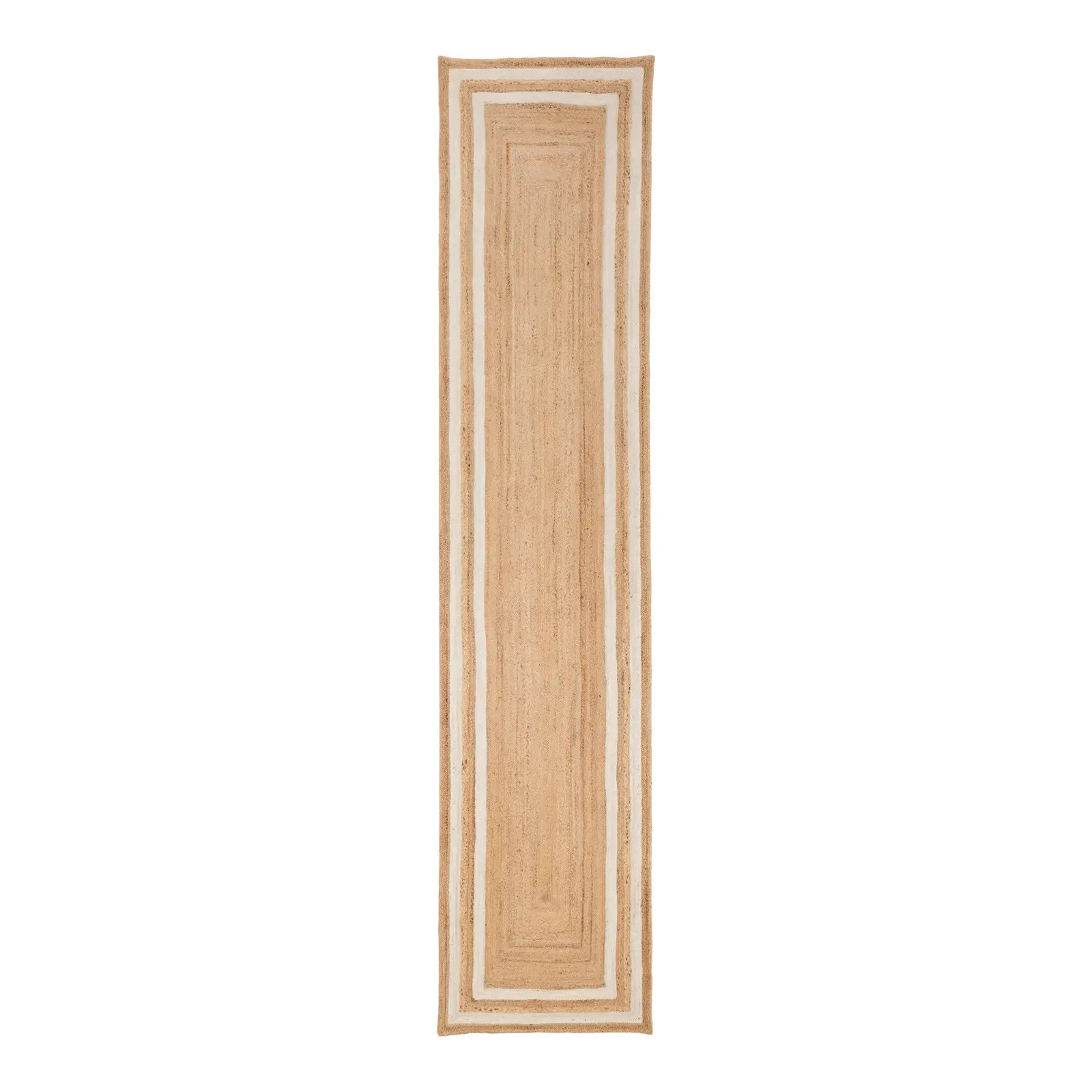 White Jute Braided Handmade Bohemian Runner - 3x10 Ft. | Chairish