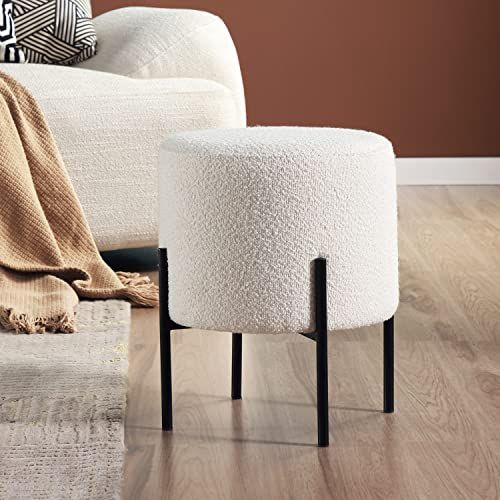 Get Set Style Multifunctional Vanity Stool Chair, Round Footrest Stool Ottoman with Metal Legs, M... | Amazon (US)