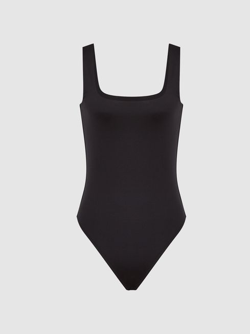 Square Neck Jersey Body | Reiss UK