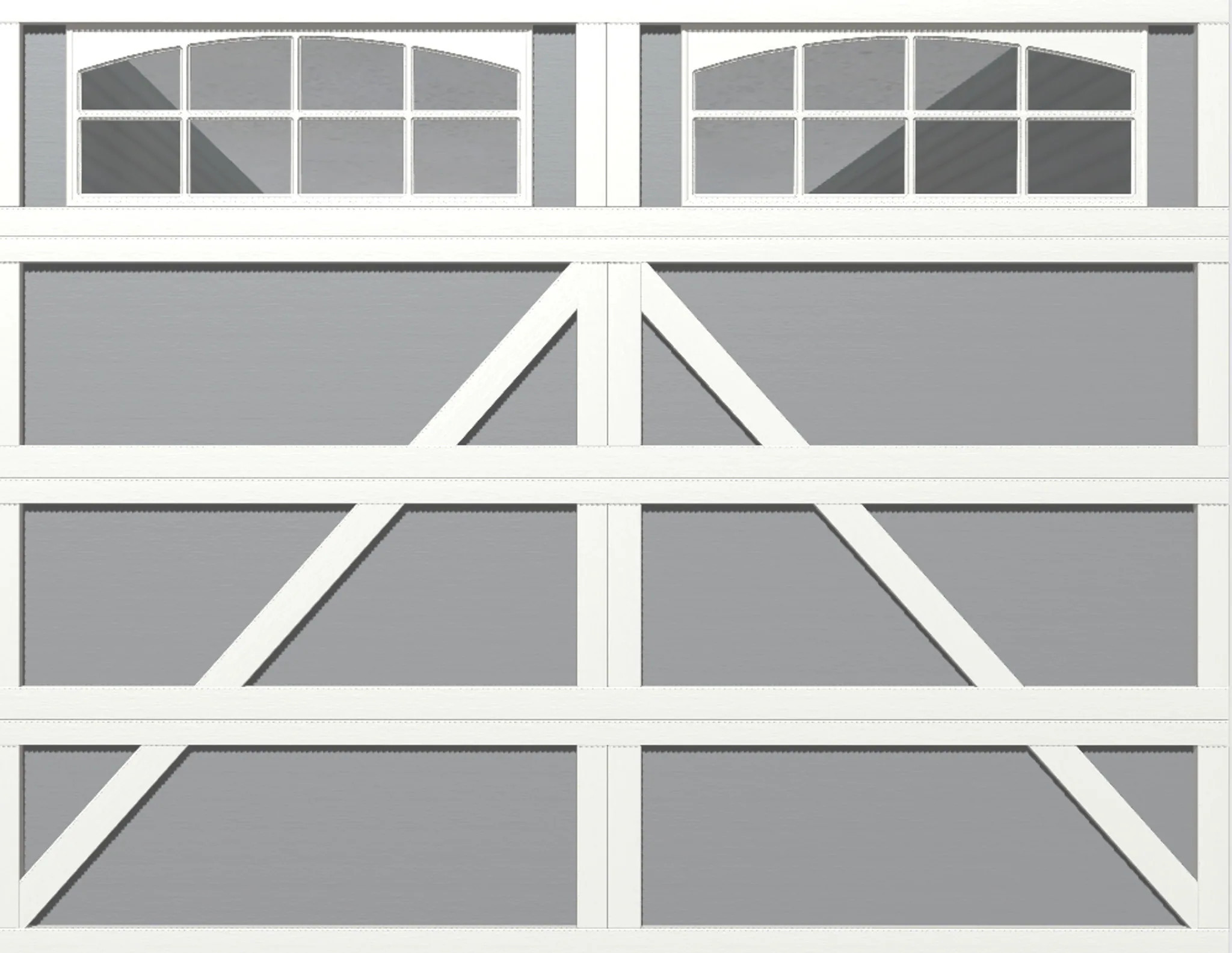 Wayne Dalton Classic Steel Model 9405 9-ft x 7-ft 10 R-Value Insulated White and Gray Single Garage Door with Windows one_size | WD9405CHWGCSIII97 | Lowe's