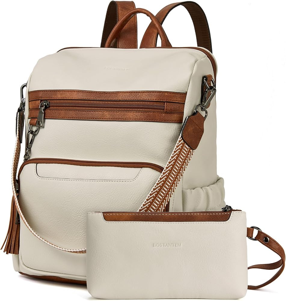 BOSTANTEN Womens Backpack Purse Leather Travel Backpack Fashion Designer Ladies Shoulder Bags wit... | Amazon (US)