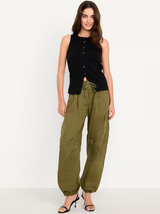 Pull-On Barrel Cargo Pants | Old Navy (US)