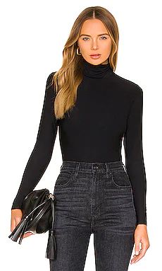 Commando Butter Long Sleeve Cropped Turtleneck in Black from Revolve.com | Revolve Clothing (Global)