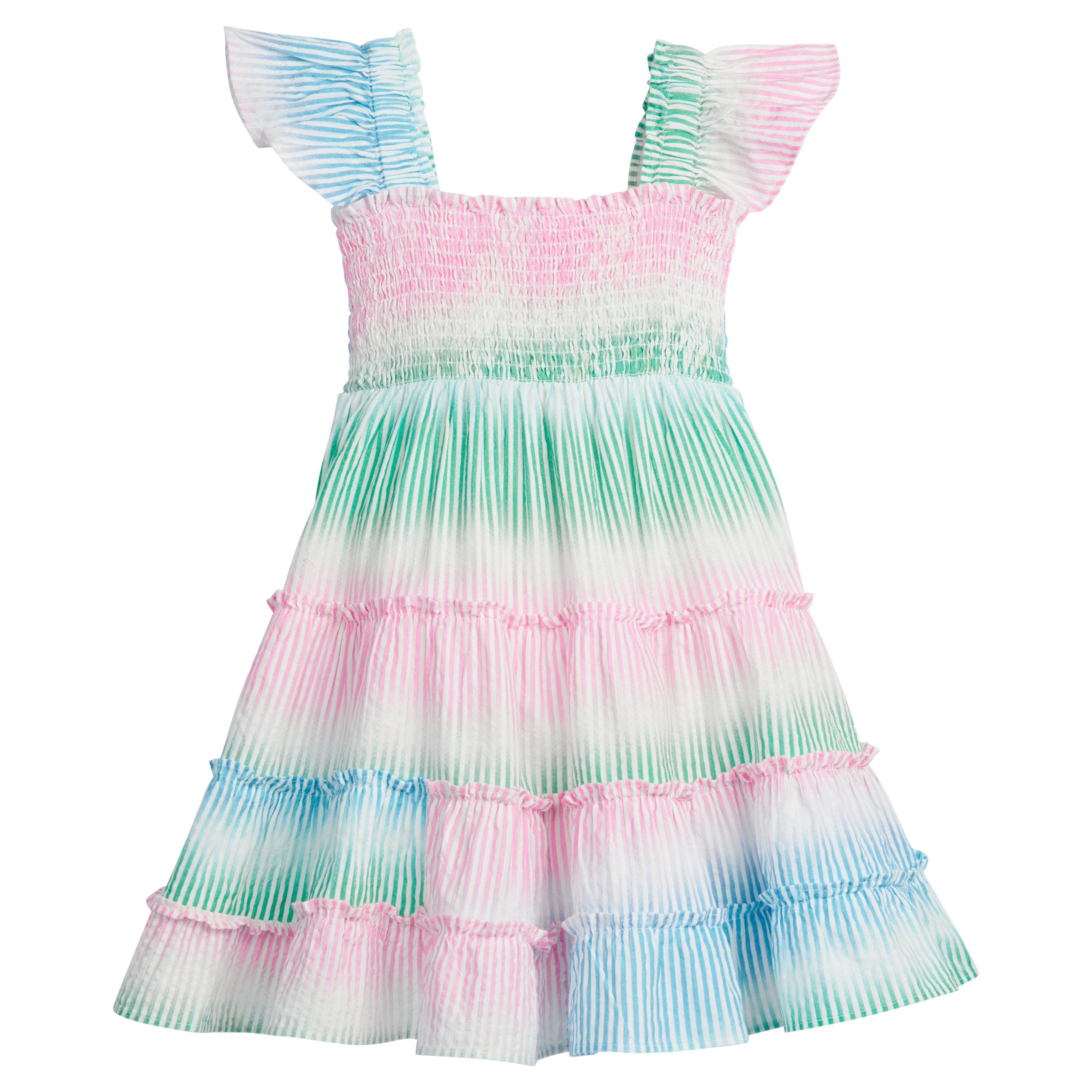 Twirl Dress - Ombre Seersucker Stripe | BISBY Kids