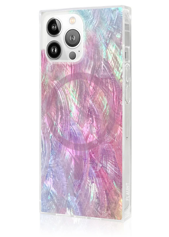 SQUARE® Pink Mother of Pearl iPhone Case | FLAUNT